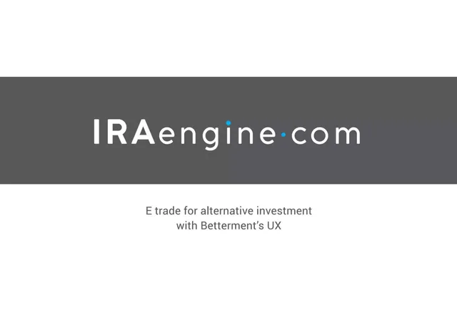 IRAengine pitch deck cover