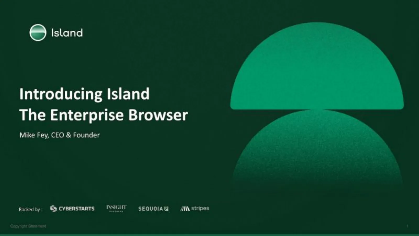Island pitch deck slide