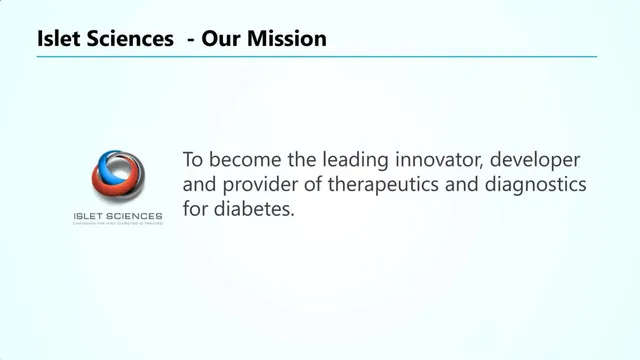 Vision slide 3 from Islet Sciences