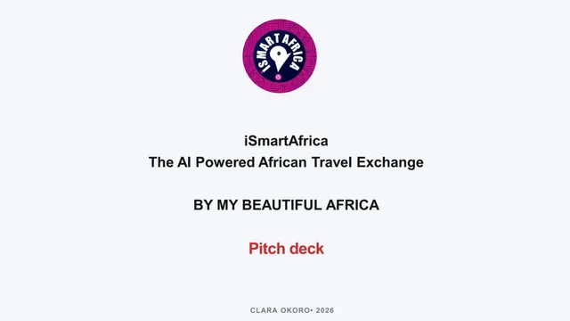iSmartAfrica (by My Beautiful Africa) pitch deck cover