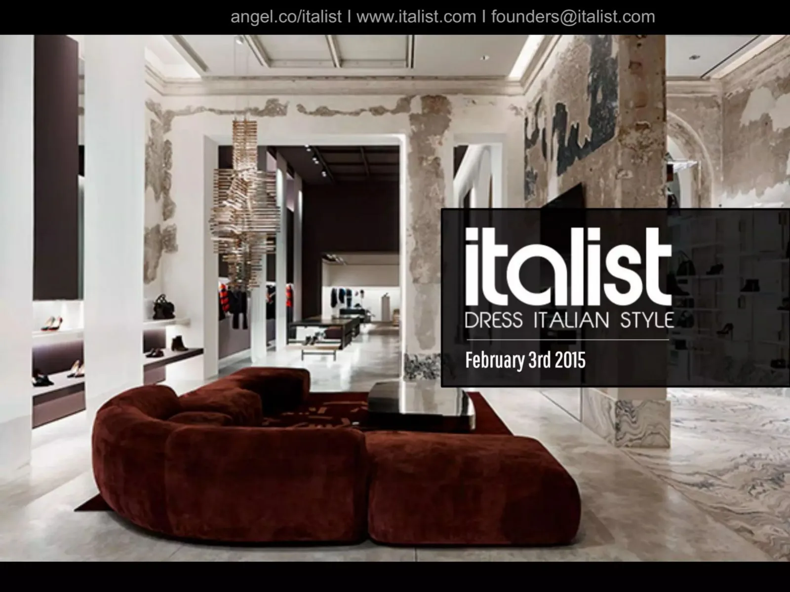 italist pitch deck slide
