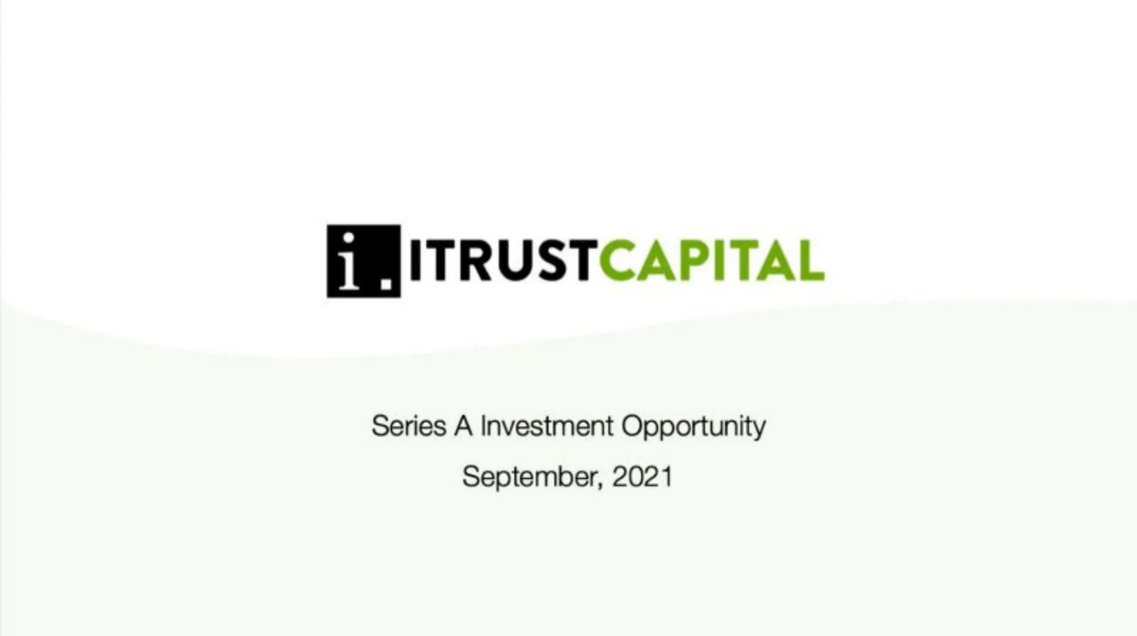 iTrustCapital pitch deck slide