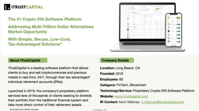 Company overview slide 2 from iTrustCapital
