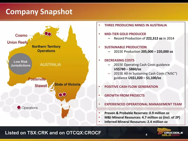 Company overview slide 4 from Crocodile Gold Corp