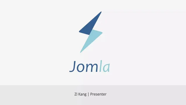Jomla pitch deck cover