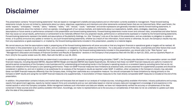 Disclaimer slide 2 from DoubleVerify
