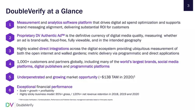 Company overview slide 4 from DoubleVerify