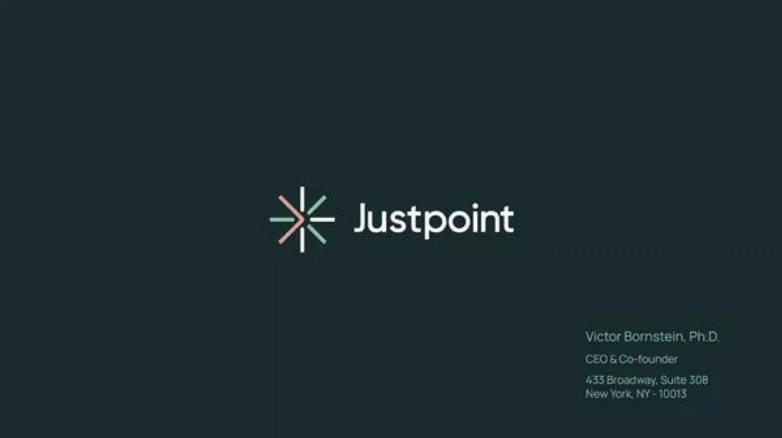 Justpoint pitch deck slide