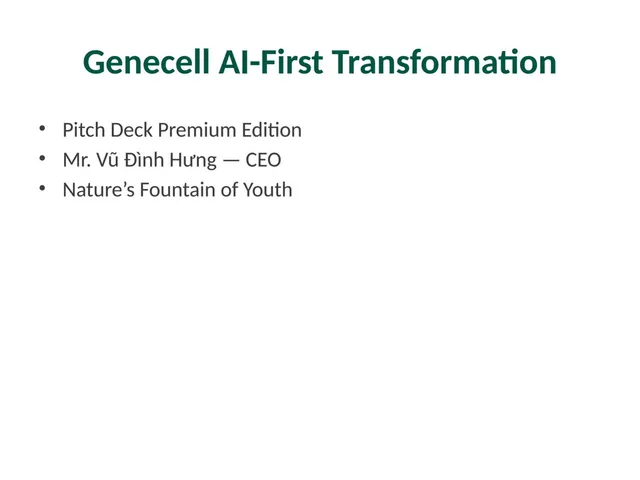 Genecell pitch deck cover