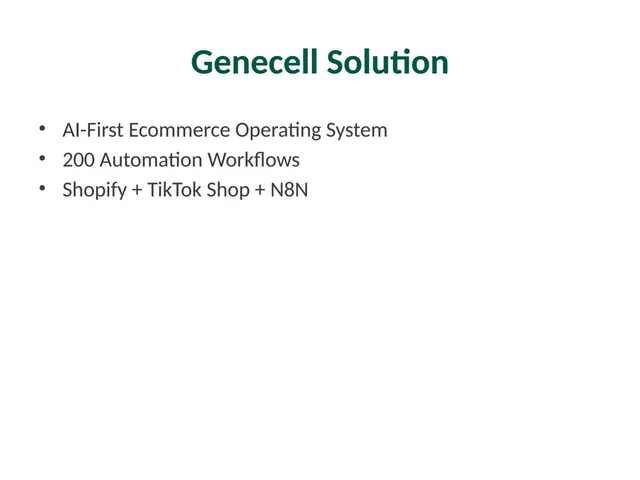 Product / solution slide 4 from Genecell