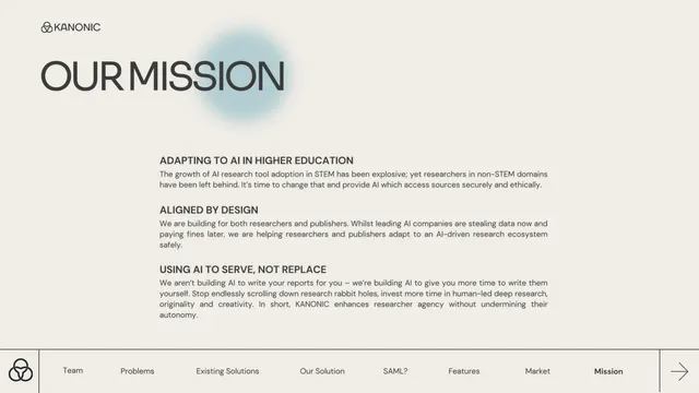 Vision slide 9 from KANONIC