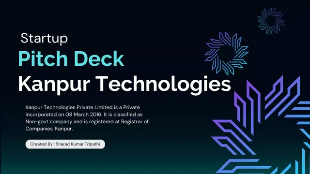Kanpur Tech pitch deck cover