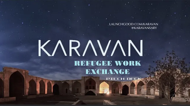 Karavan (Refugee Work Exchange) pitch deck cover