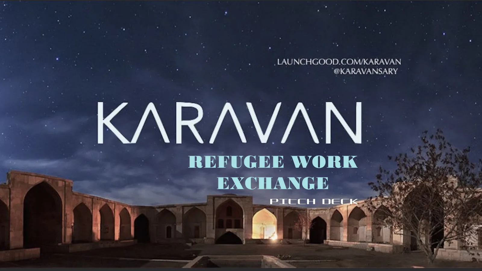 Karavan (Refugee Work Exchange) pitch deck slide