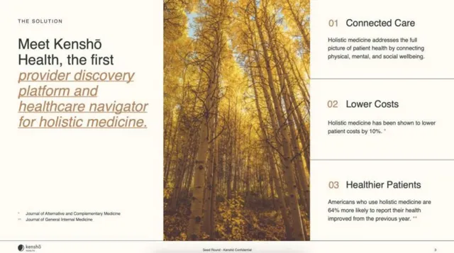 Product / solution slide 4 from Kensho Health