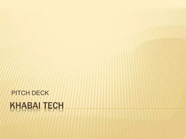 Khabai Tech pitch deck cover