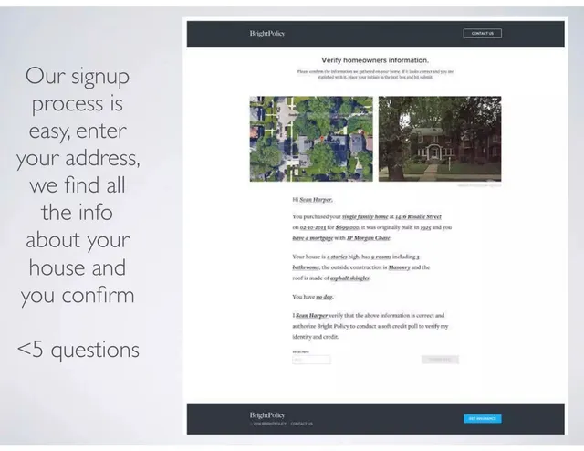 Product / solution slide 4 from Kin (formerly Bright Policy)