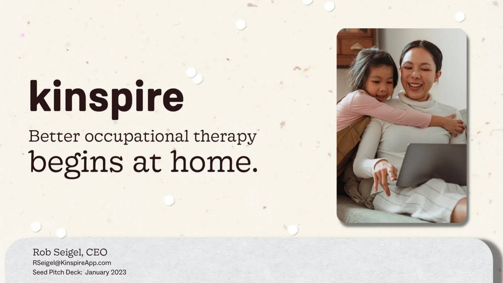 Kinspire pitch deck slide