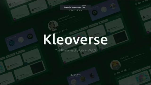 Kleoverse pitch deck cover