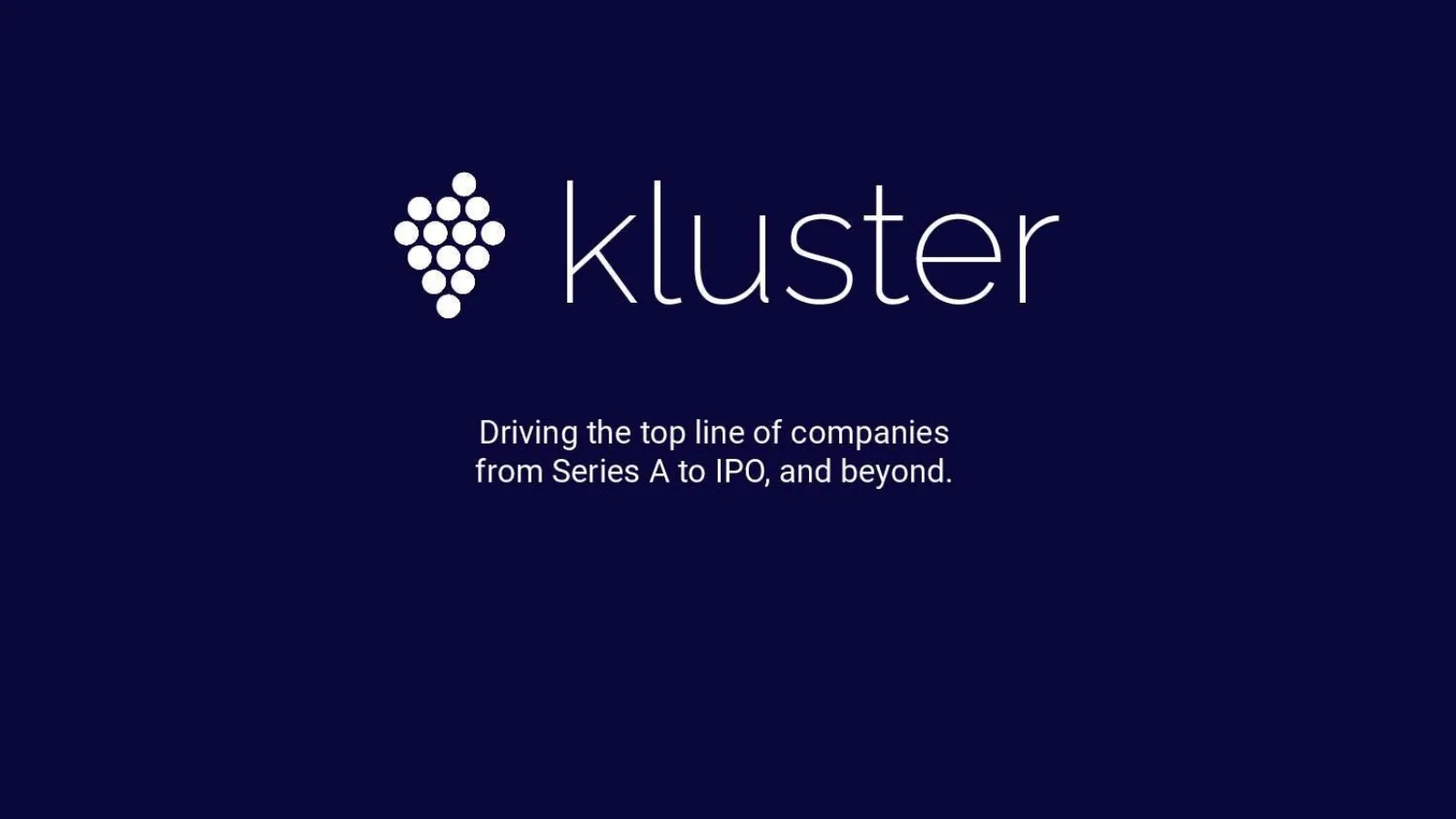 Kluster pitch deck slide