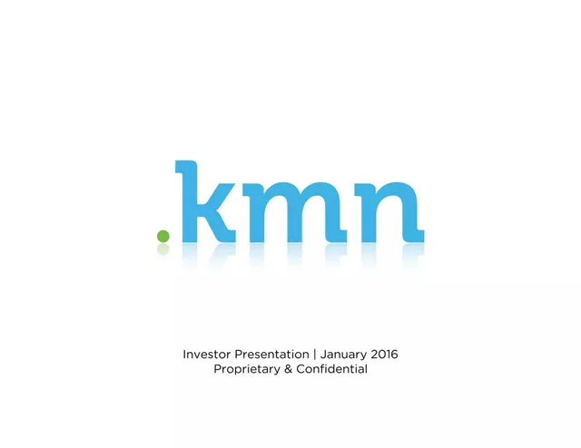 KMN Home pitch deck cover