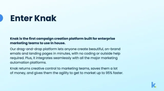 Product / solution slide 3 from Knak