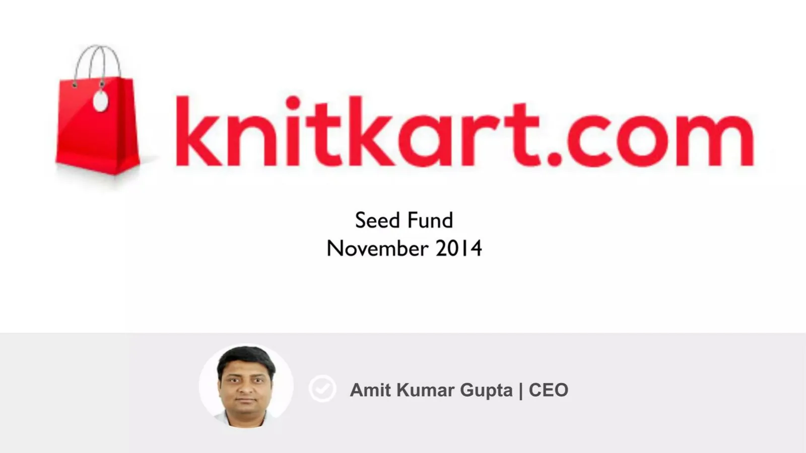 Knitkart pitch deck slide