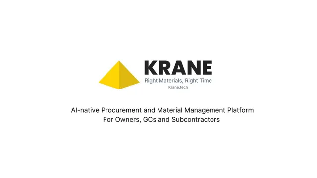 Krane pitch deck cover