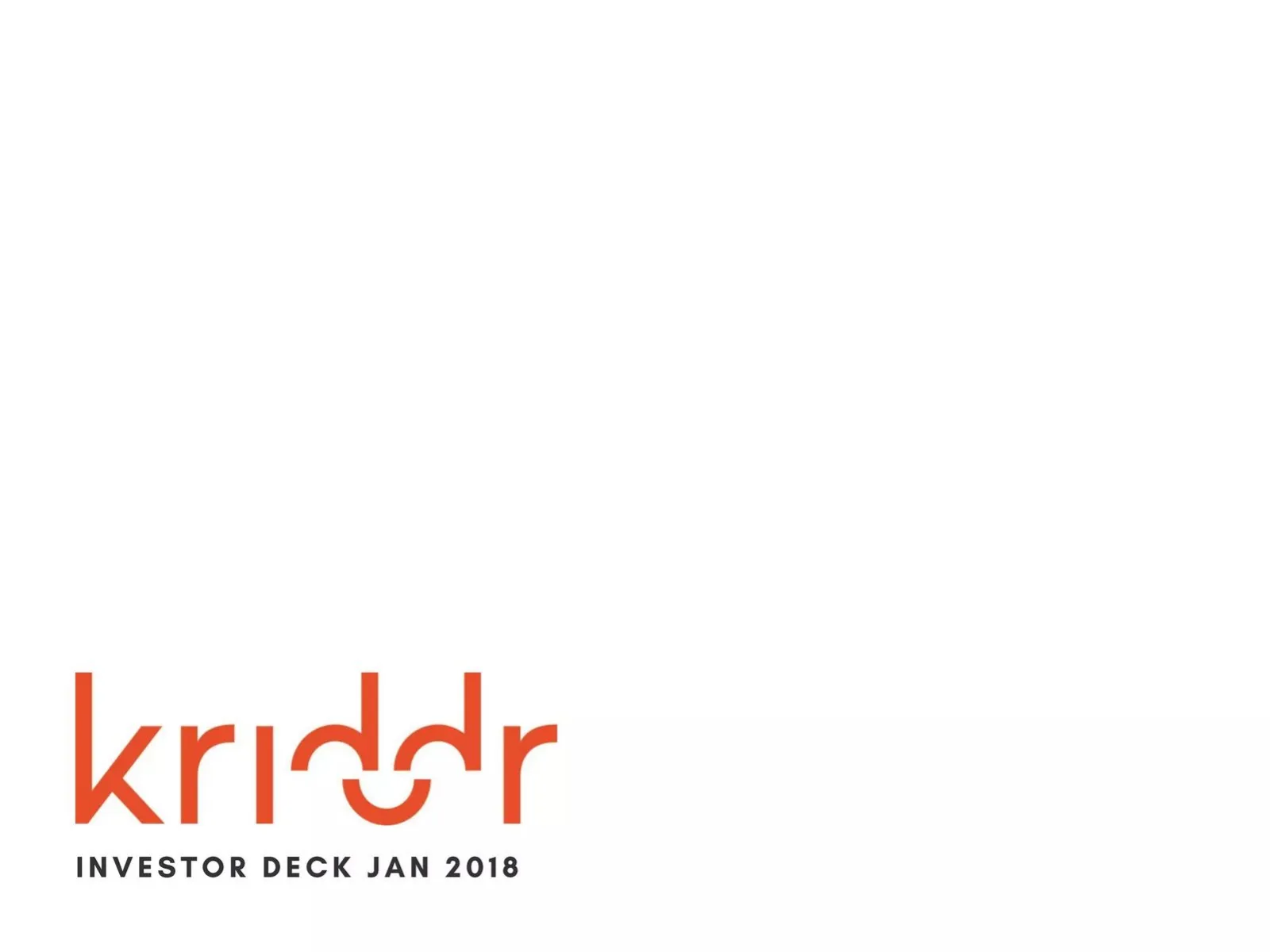Kriddr pitch deck slide