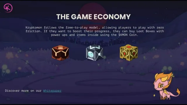 Business model / revenue streams slide 8 from Kryptomon