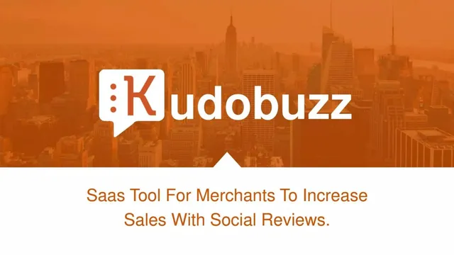 Kudobuzz pitch deck cover