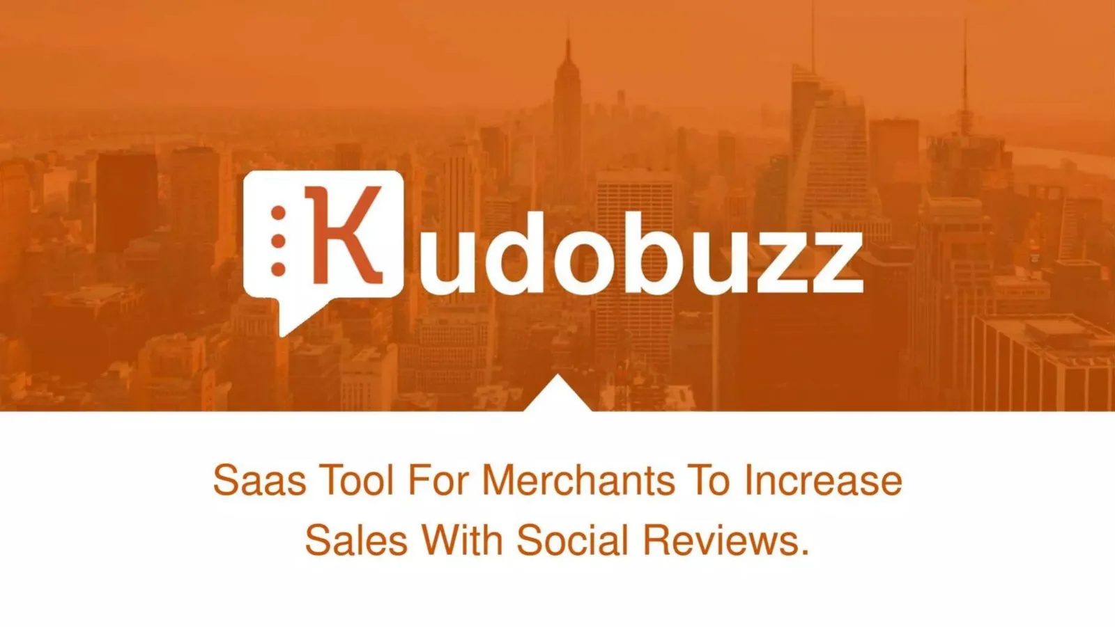Kudobuzz pitch deck slide