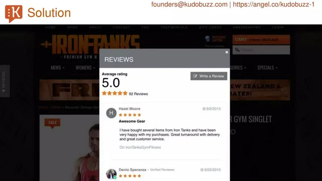 Reviews / testimonials / feedback slide 4 from Kudobuzz