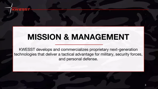 Vision slide 3 from KWESST