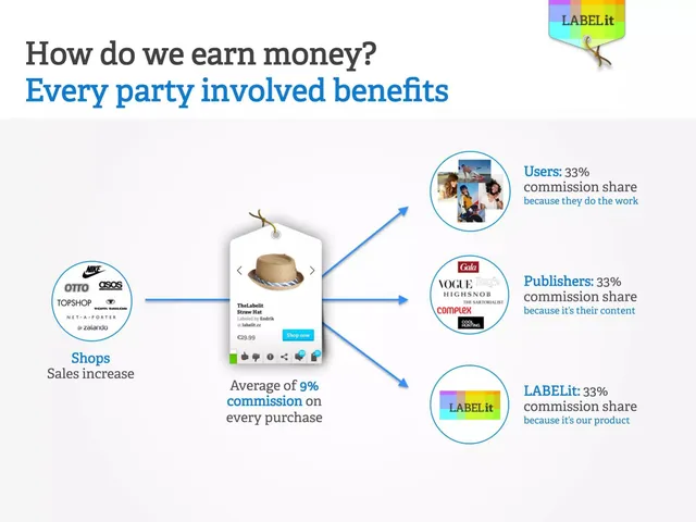 Business model / revenue streams slide 5 from LABELit.cc