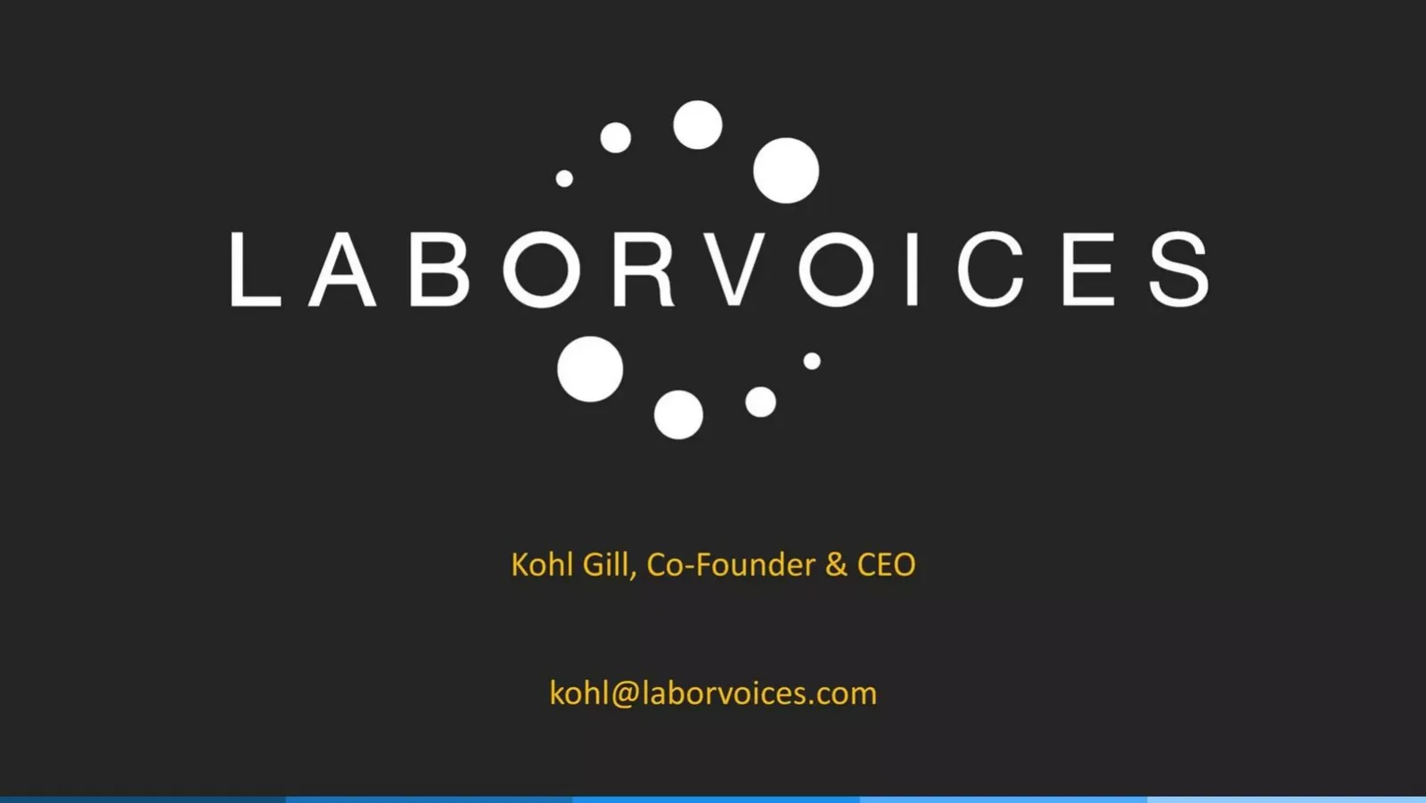 LaborVoices pitch deck slide