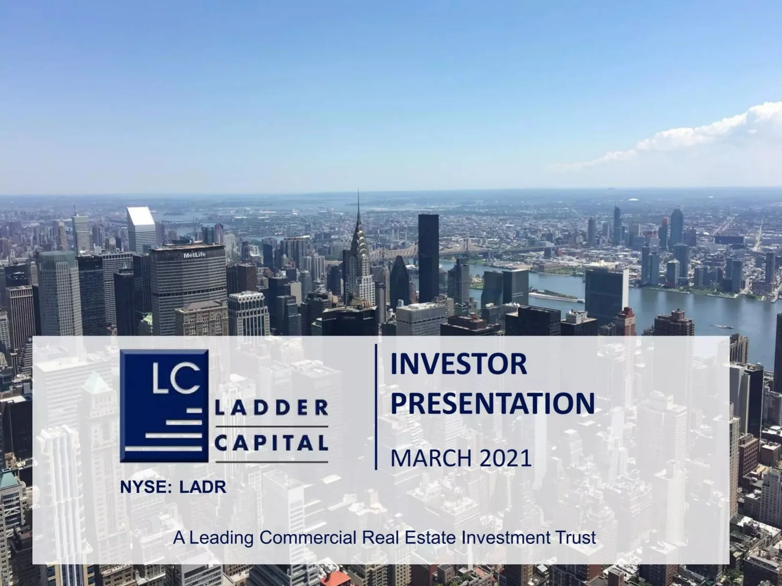 Ladder Capital pitch deck slide
