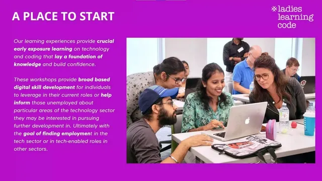 Product / solution slide 4 from Ladies Learning Code