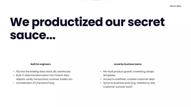 Product / solution slide 6 from Lago