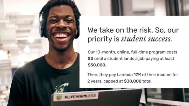 Business model / revenue streams slide 3 from Lambda School