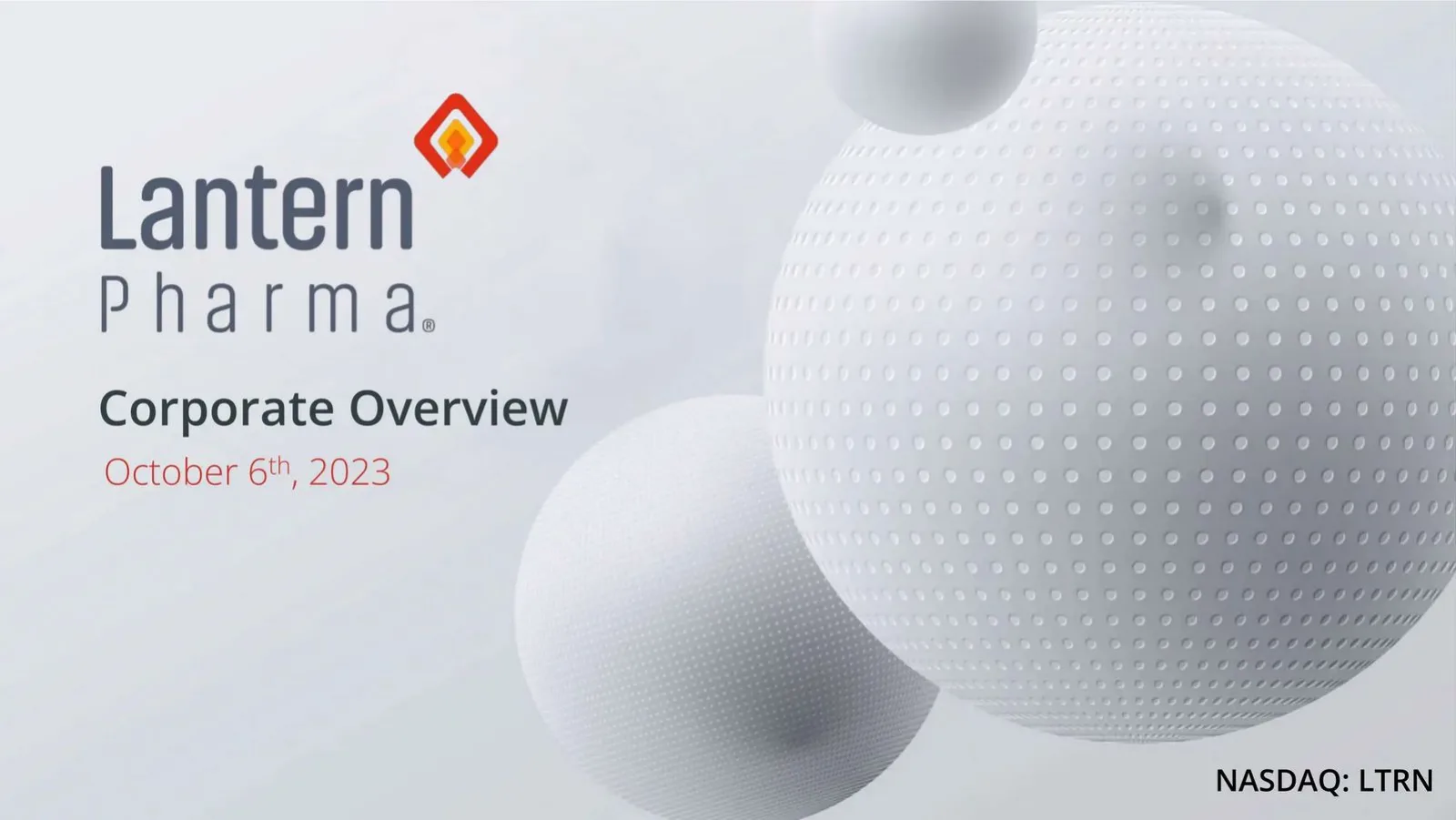 Lantern Pharma pitch deck slide