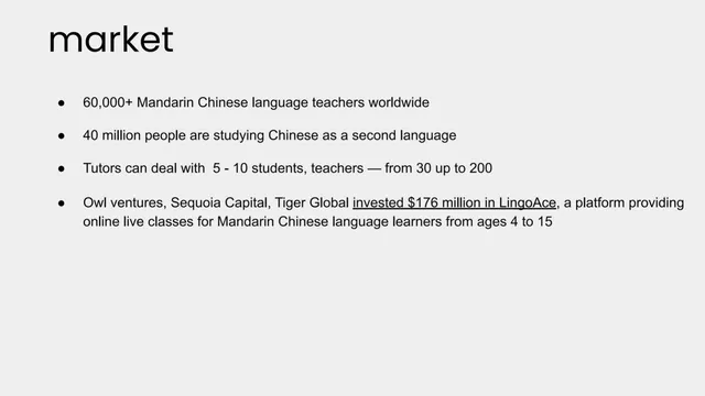 Market sizing / opportunity slide 3 from Laoshi