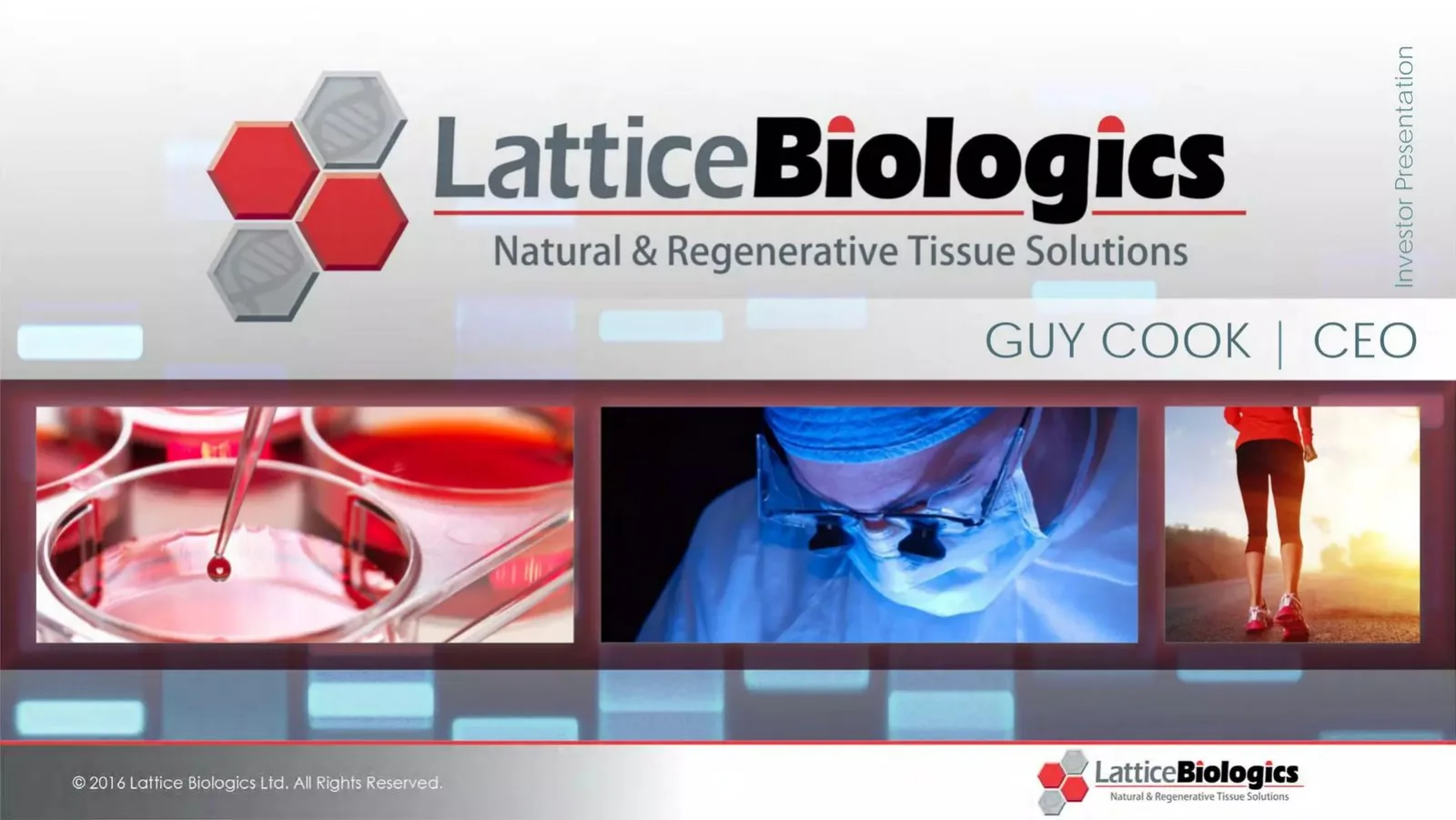 Lattice Biologics pitch deck slide