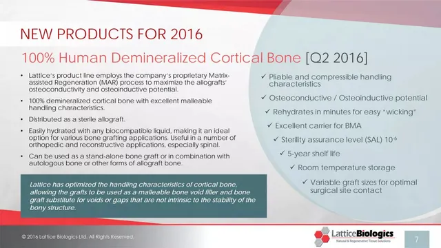 Product / solution slide 7 from Lattice Biologics