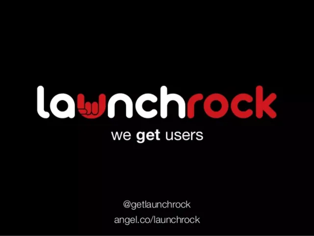 Launchrock pitch deck cover