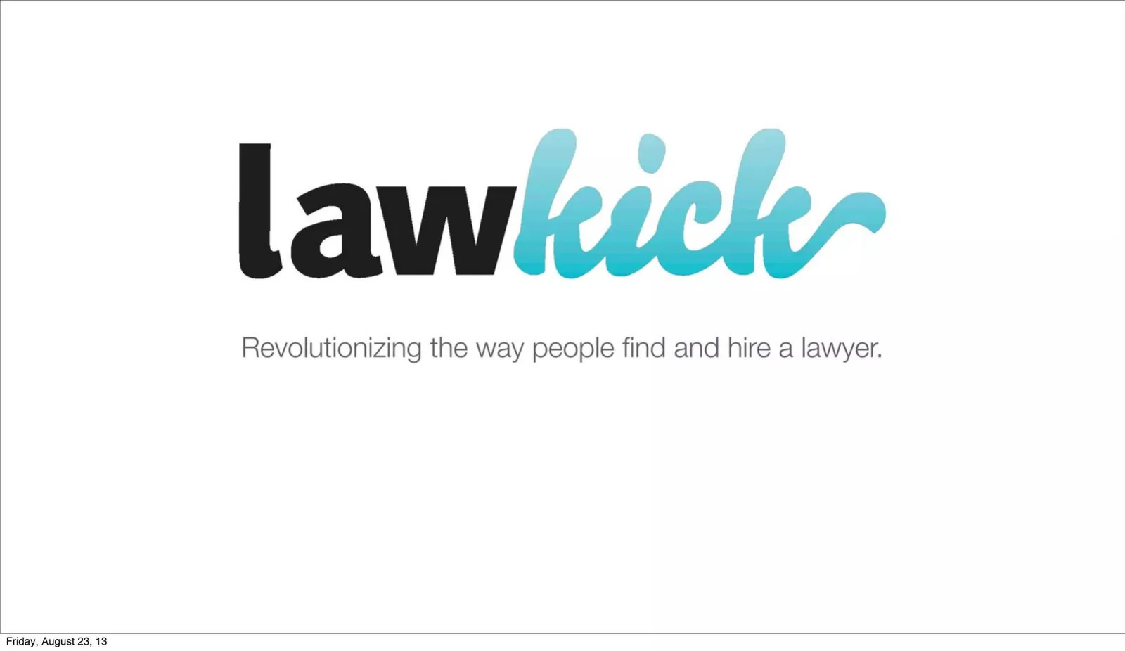 LawKick pitch deck slide