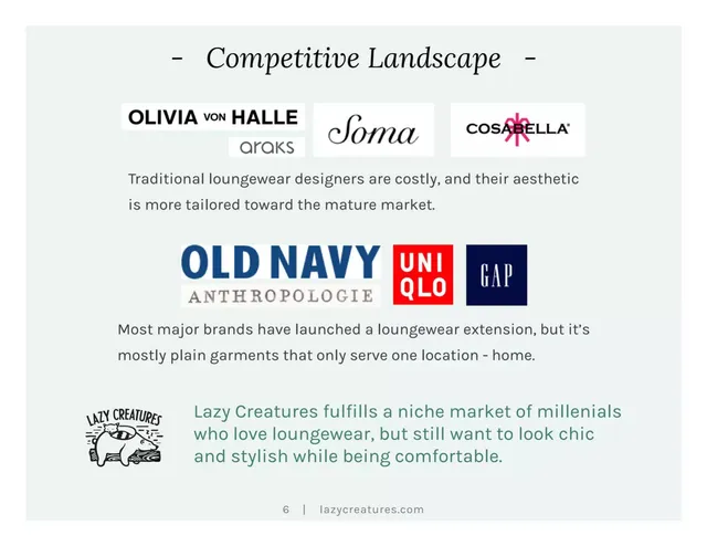 Competitors slide 7 from Lazy Creatures