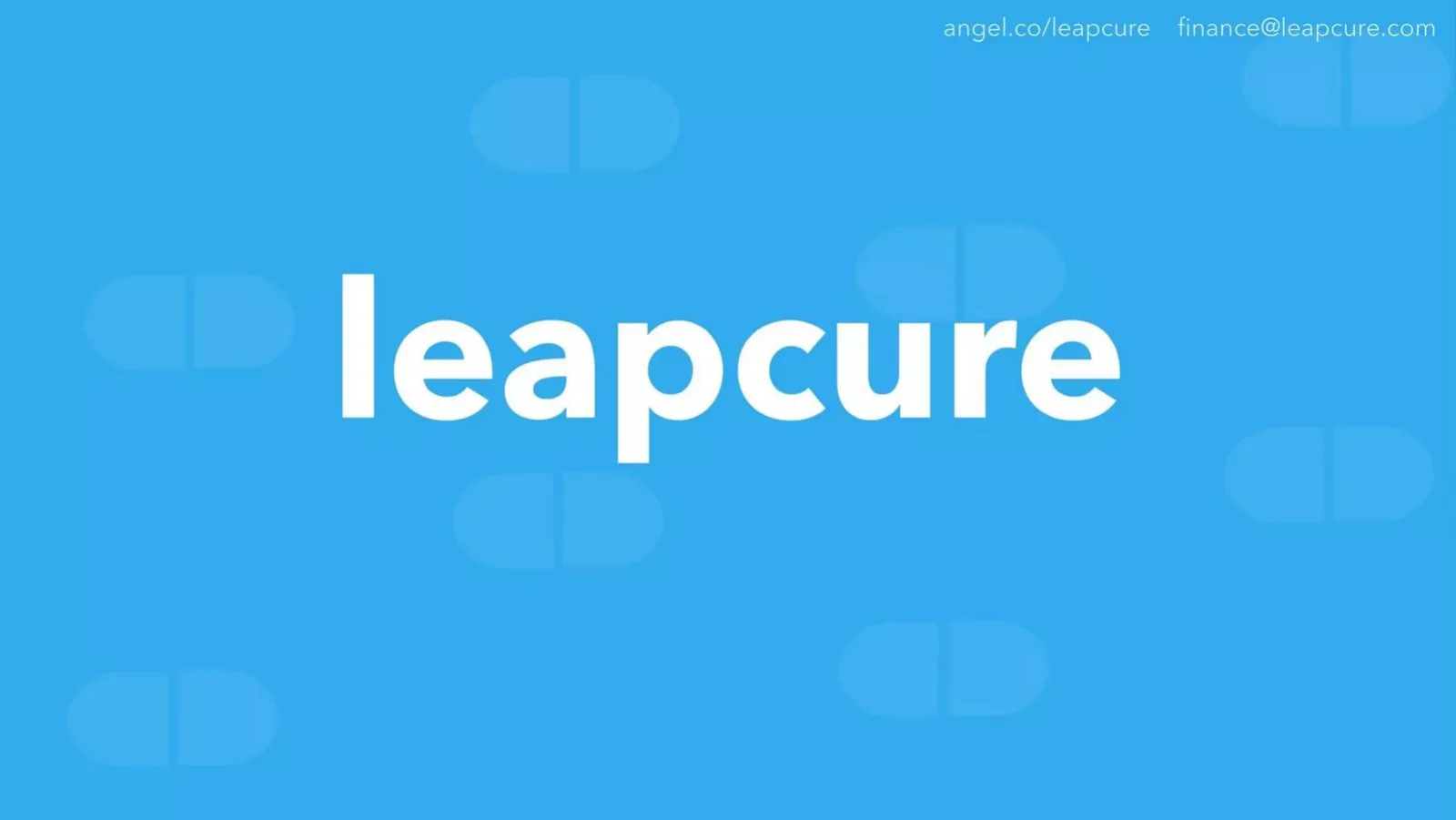Leapcure pitch deck slide