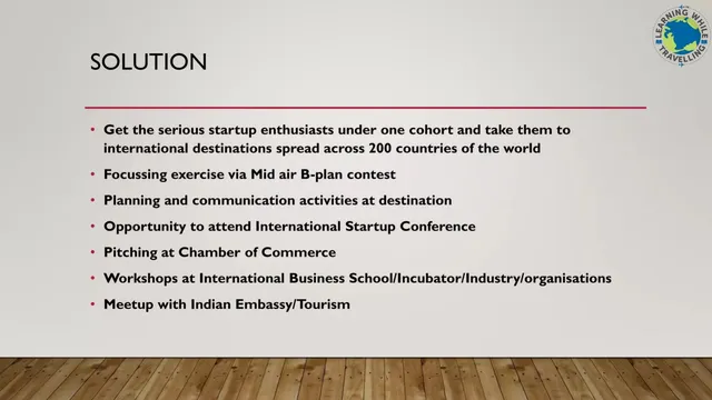 Product / solution slide 4 from Learning while Travelling