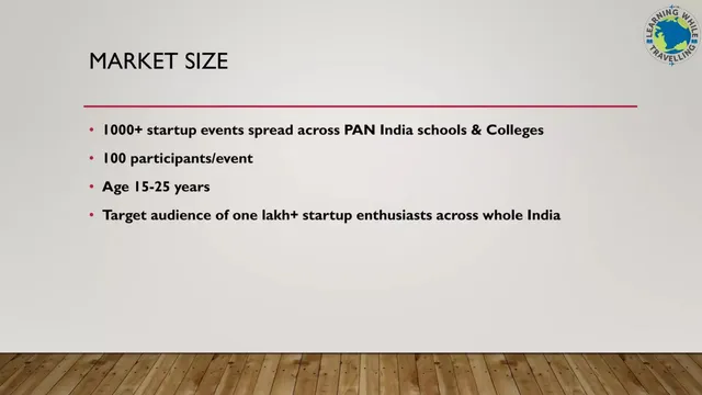 Market sizing / opportunity slide 5 from Learning while Travelling